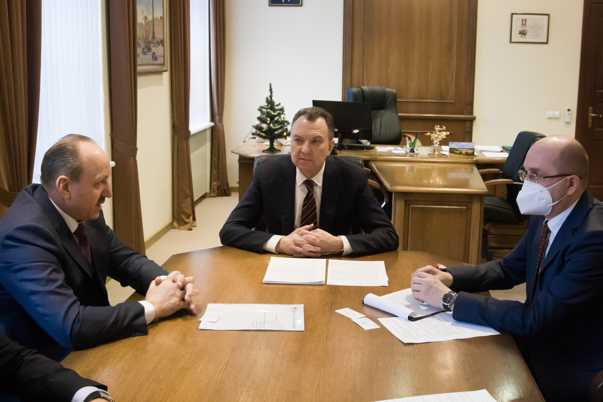 Сустрэча старшыні БелГПП У.Улаховіча з кіраўніцтвам ААТ «ААБ Беларусбанк»