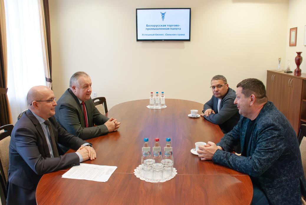 Chairman Mikhael Miatlikov meets with BelCCI representative in Sverdlovsk Region, Russia, Ivan Bulavin