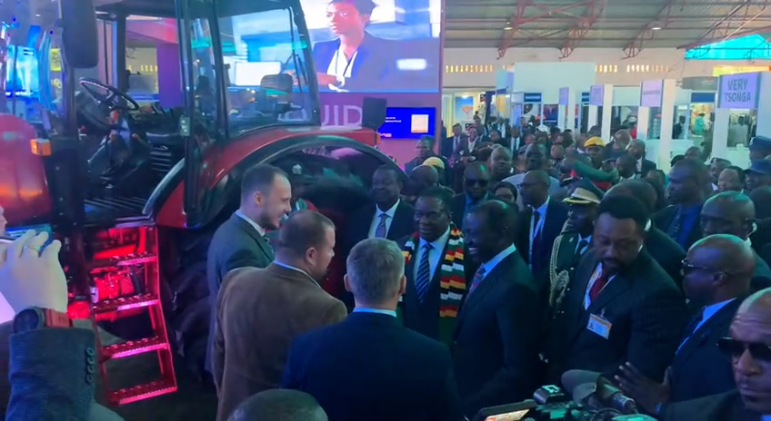 Экспазіцыю Made in Belarus на міжнароднай выставе Zimbabwe International Trade Fair наведалі кіраўнікі Зімбабвэ і Кеніі