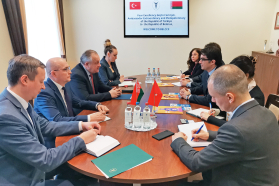 Встреча председателя БелТПП М.Мятликова с Чрезвычайным и Полномочным Послом Турции  Г.Джем Ышиком