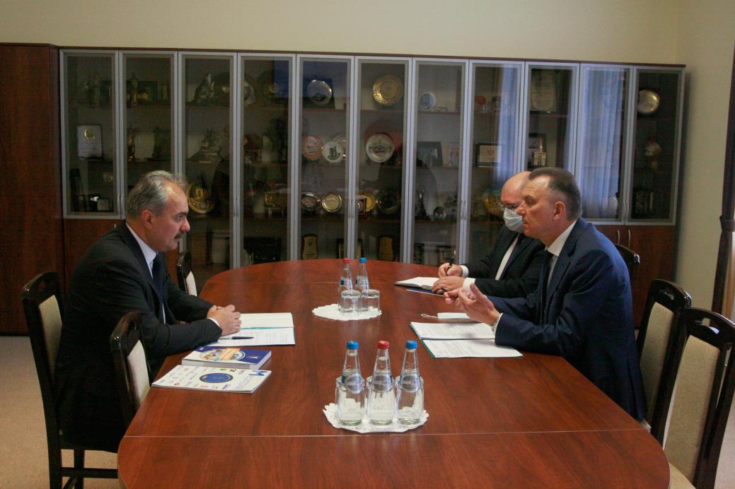BelCCI Chairman Vladimir Ulakhovich meets Director of the Economic Cooperation Department of the CIS Executive Committee Mikhail Myskin