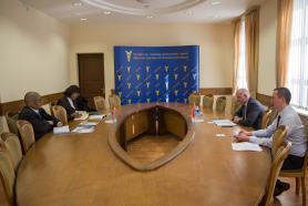 Встреча заместителя председателя БелТПП Д.Мелешкина с представителями Посольства ЮАР