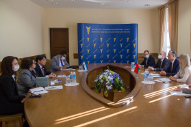 Встреча председателя БелТПП В.Улаховича с Министром иностранных дел Никарагуа Д.М.Колиндресом