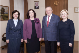Встреча председателя БелТПП М.Мятликова с вице-президентом ТПП РФ Е.Дыбовой